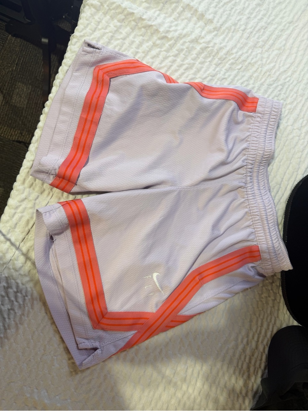 Nike Lilac Athletic Shorts with Coral Trim